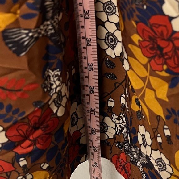 *ModCloth Myrtlewood of California Brown Floral Fit and Flare Dress Size L - Picture 6 of 7